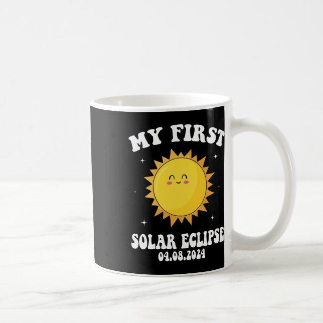 Min första totala solära Eclipse April 8th För bar Kaffemugg (Höger)
