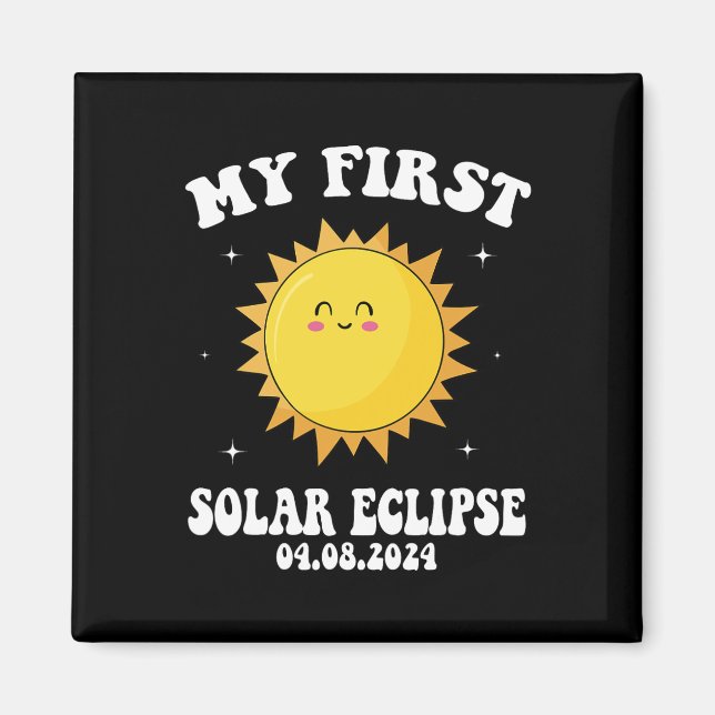 Min första totala solära Eclipse April 8th För bar Magnet (Framsidan)