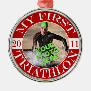 Min första Triathlon - 2011 Julgransprydnad Metall