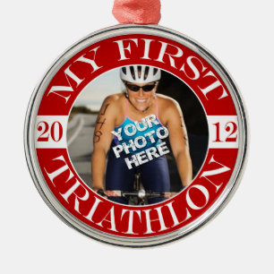 Min första Triathlon - 2012 Julgransprydnad Metall