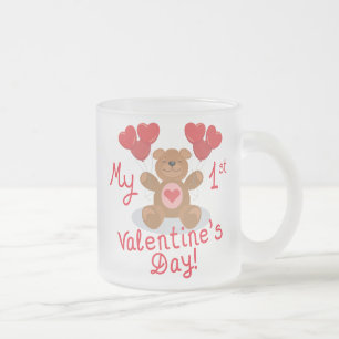 Min första Valentines day Frostad Glasmugg