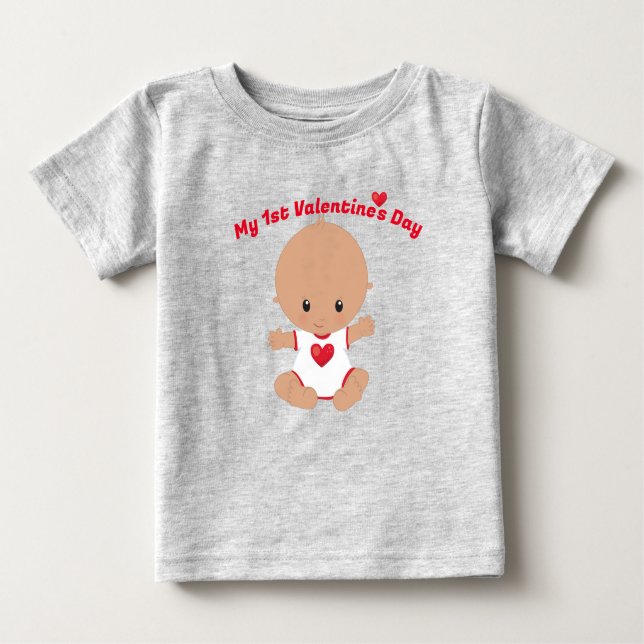Min första Valentines day T Shirt (Framsida)