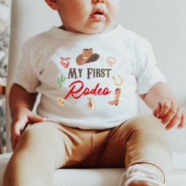 Min första Westerna Rodeo Cowboy 1:a födelsedag T Shirt