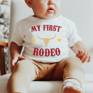 Min första Westerna Rodeo Cowboy 1:a födelsedag T Shirt
