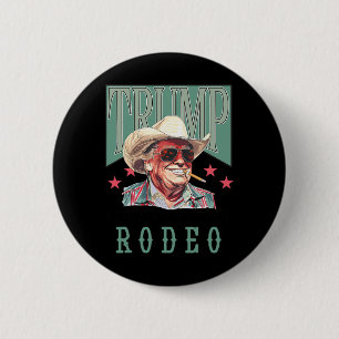Min första Westerna Rodeo Cowboy Funny Trump Sh Knapp