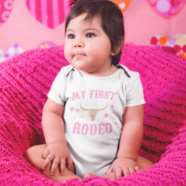 Min första Westerna Rodeo Cowgirl 1:a Birthday T Shirt