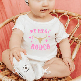 Min första Westerna Rodeo Cowgirl 1:a Birthday T Shirt