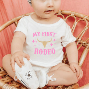 Min första Westerna Rodeo Cowgirl 1:a Birthday T Shirt