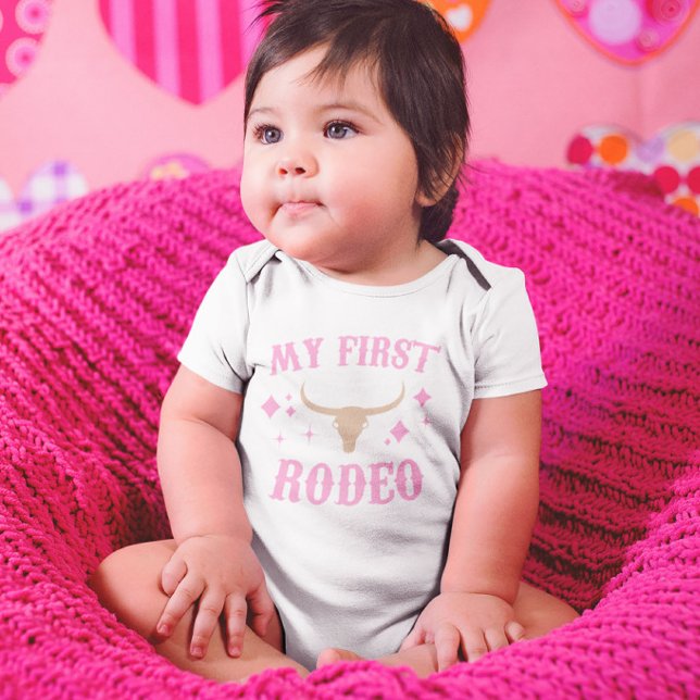 Min första Westerna Rodeo Cowgirl 1:a Birthday T Shirt (Skapare uppladdad)