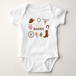 Min första Westerna Rodeo Cowgirl Första Birthday T Shirt