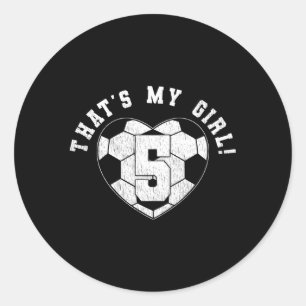 Min fotbollsspelare Mamma Pappa säger Jersey-numme Runt Klistermärke