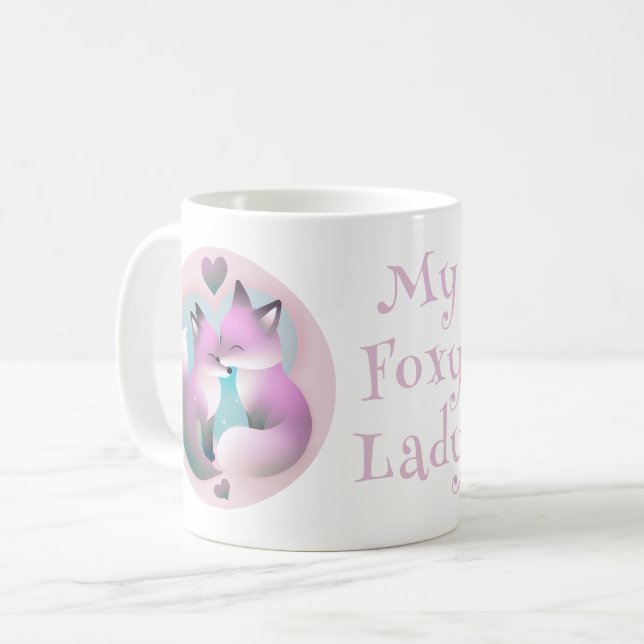 Min Foxy Dam Cute Valentine Kaffemugg (Framsida vänster)