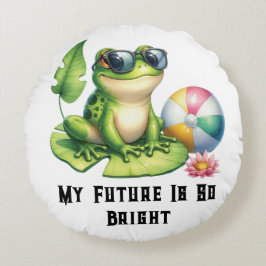 Min framtid är så ljus rund kudde