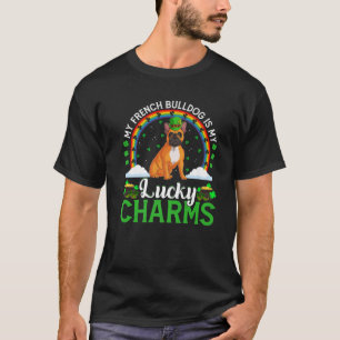 Min Fransk Bulldog är min Lucky Charms St. Patrick T Shirt
