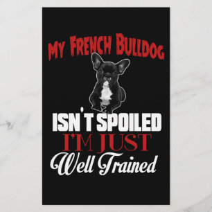 Min franska bulldogg är inte bortskämd brevpapper