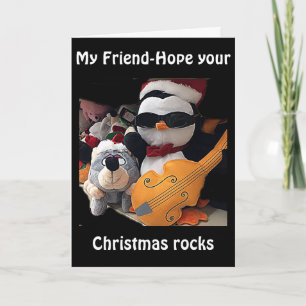 MIN FRIEND-H0PE Y0UR JUL "R0CKS"-DU STEN HELGKORT