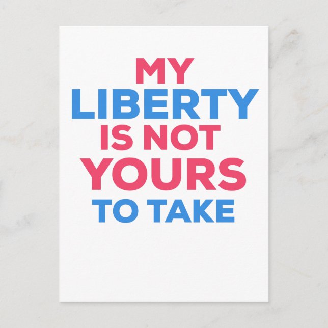 Min frihet är inte din att ta vykort (Framsida)