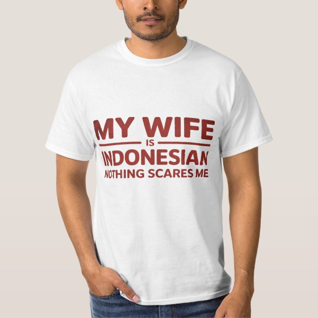 Min fru1 söt rolig t-shirt present till honom henn (Framsida)