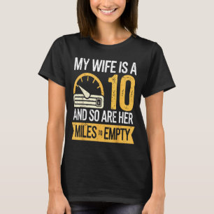Min fru 10 så hennes mil tomma roliga bilar Design T Shirt