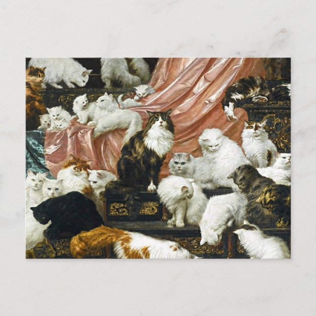 Min fru Älskare av Carl Kahler Cat Vykort (Framsida)