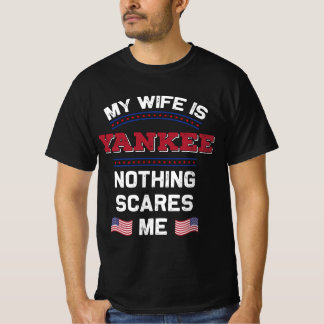 Min fru är American Yankee Republic USA Roots Flag T Shirt