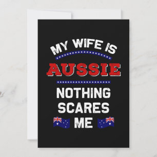 Min fru är Aussie Down under Monarchy Australien Inbjudningar