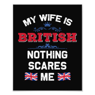 Min fru är British UK Monarchy United Kingdom Root Fototryck