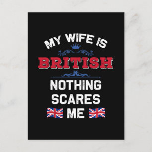 Min fru är British UK Monarchy United Kingdom Root Helg Vykort