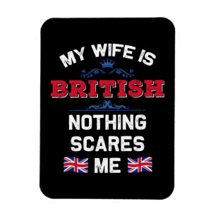 Min fru är British UK Monarchy United Kingdom Root Magnet
