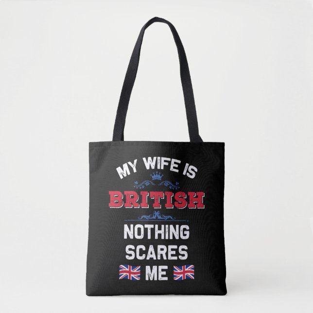Min fru är British UK Monarchy United Kingdom Root Tygkasse (Framsida)