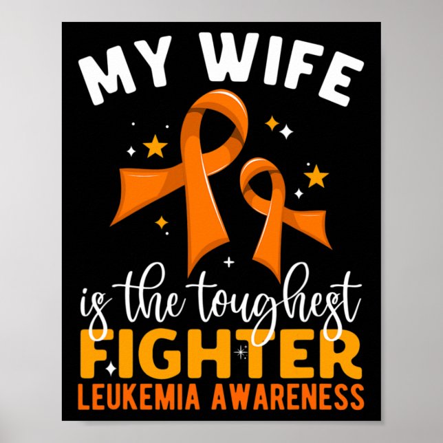 Min fru är den hårdaste kampen mot Leukemi-medveta Poster (Framsidan)