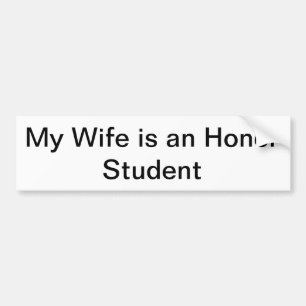 Min fru är en hederstudentbildekal bildekal