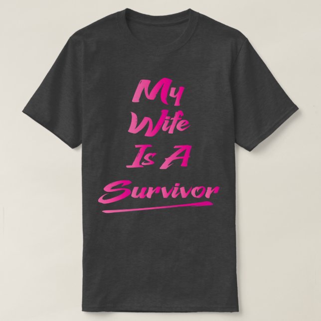 Min fru är en överlevare t shirt (Design framsida)