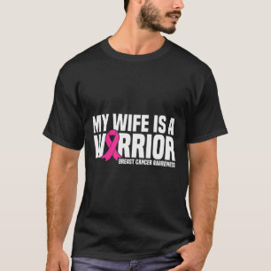Min fru är en Rosa Ribbon Breast Cancer Awa T Shirt