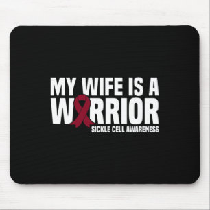 Min fru är en Warrior Burgundy Ribbon Sickle Cell Musmatta