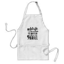 Min fru är hetare än min grill – rolig BBQ-apron