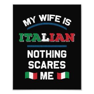Min fru är italienskt italienskt Italien Roots Fototryck