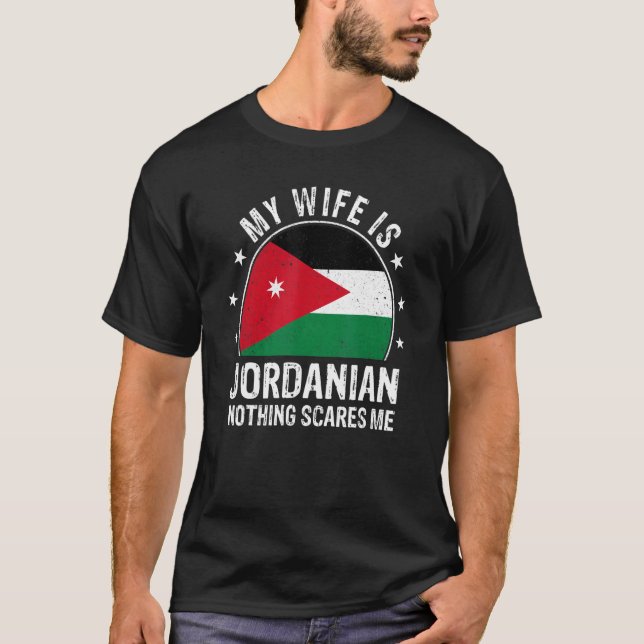 Min fru är jordansk inget Skrämmer mig Jordaniens  T Shirt (Framsida)