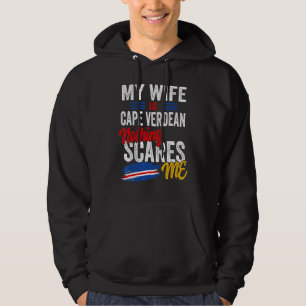 Min fru är Kap Verdean Kap Verde Kultur Flagga S Hoodie