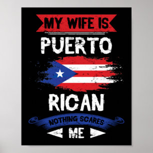 Min fru är Puerto Rican Puerto Rico Heritage Root Poster