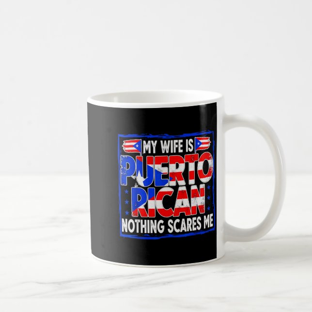 Min fru är puertoricansk Inget Es Me Roligt Puerto Kaffemugg (Höger)