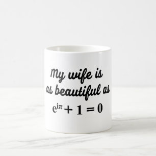 Min fru är så härlig som Eulers identitetsmugge Kaffemugg