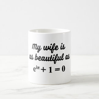 Min fru är så härlig som Eulers identitetsmuggen Kaffemugg