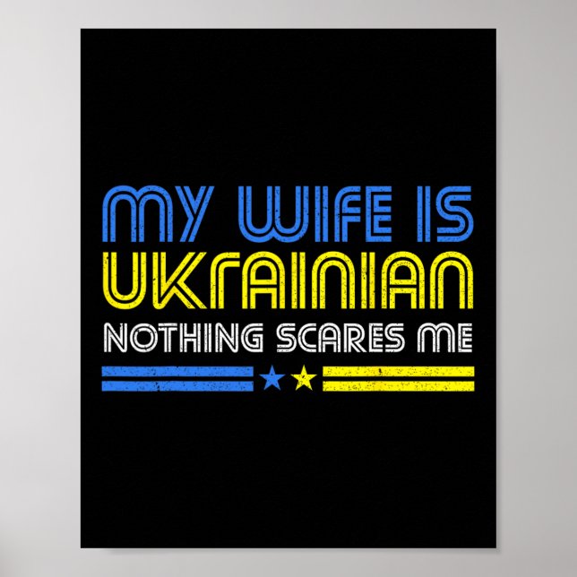 Min fru är ukrainsk Inget skrämmer mig Stå med  Poster (Framsidan)