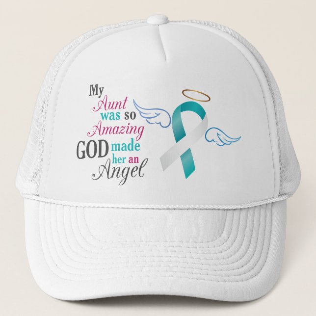 Min fru en ängel - Cervical cancer Truckerkeps (Framsida)