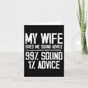 Min fru Ge Me Ljud Advice 99 % Ljud 1 % Advice Kort