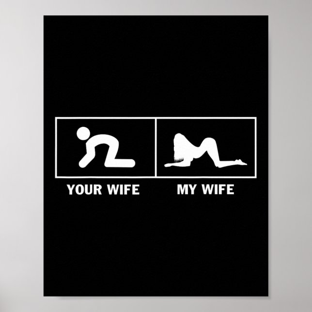 Min fru har din fru snålt Sarkastic för Make Poster (Framsidan)