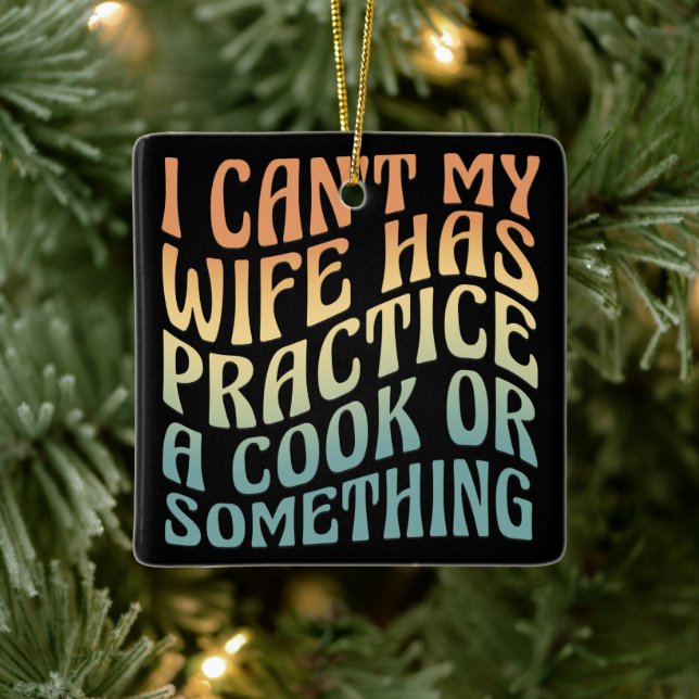 Min fru har inte en Cook Funny-citat Julgransprydnad Keramik (Träd)