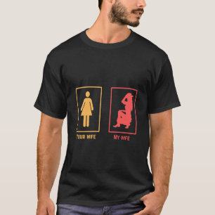 Min fru jämfört med din fru jag cowboy t shirt