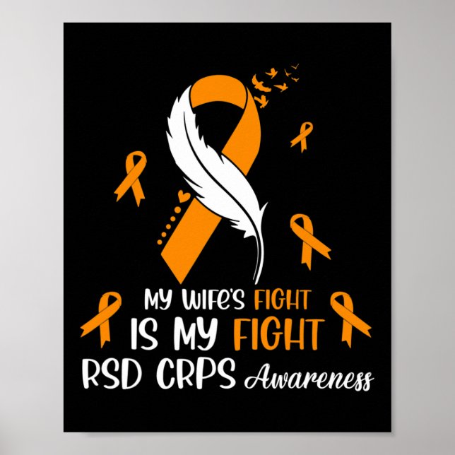 Min fru kämpar är min medalj i kampen mot RSD Crps Poster (Framsidan)